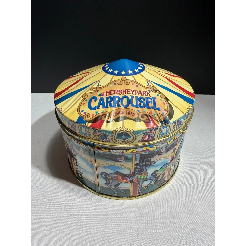 Hershey's Hometown Series Canister #13 Hersheypark Carrousel Vintage 1996 Tin
